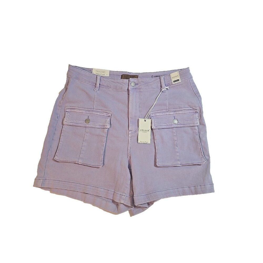 Judy Blue Lavender High Waist Utility Shorts